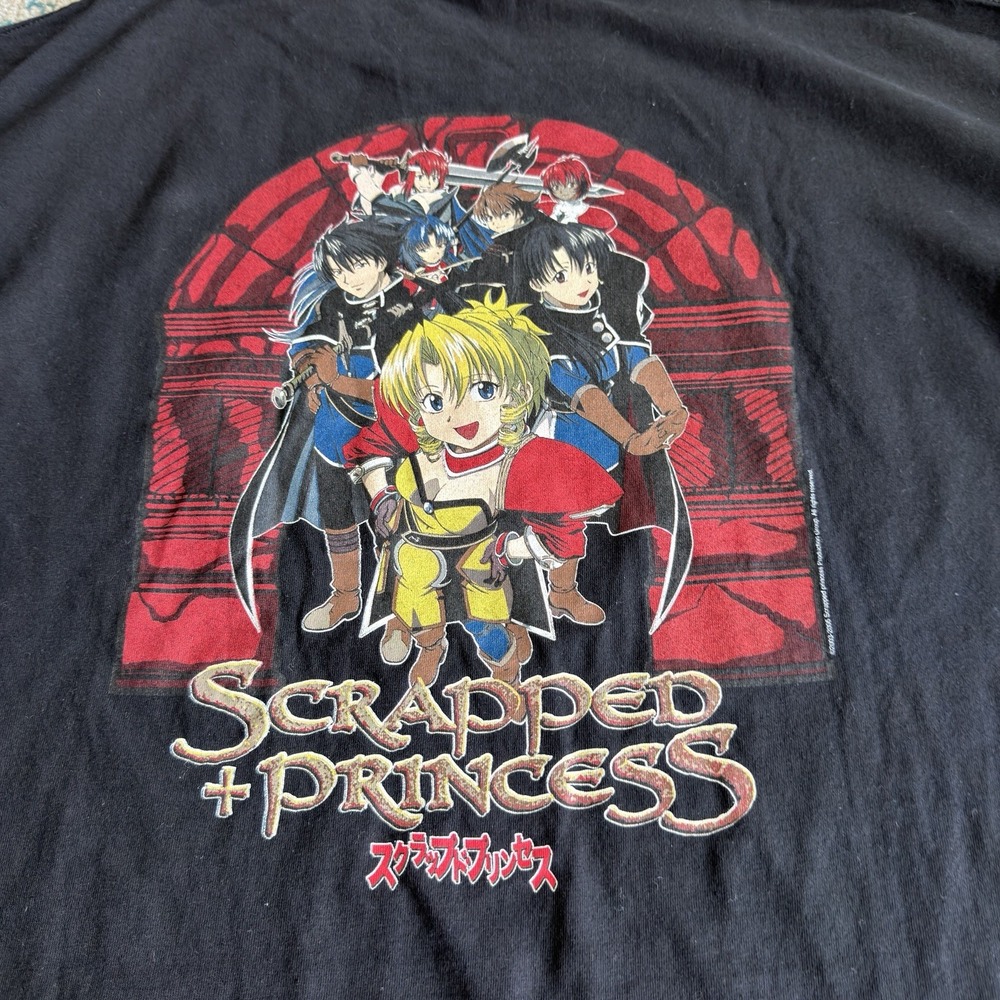 Vintage Y2K 2003 Scrapped Princess Anime T Shirt Mens Large Black Graphic - Picture 2 of 7